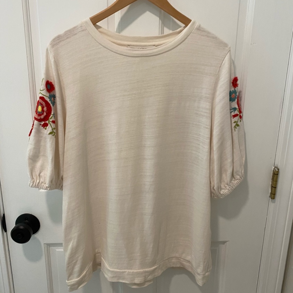 LOFT | Embroidered top